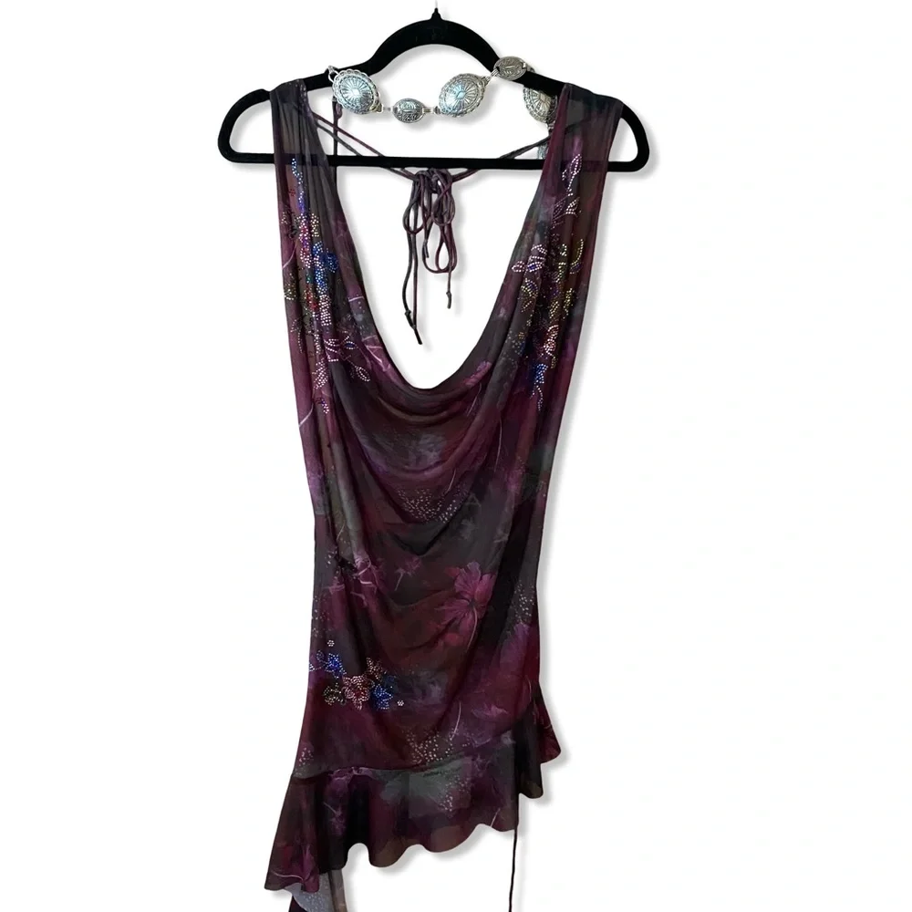 Jaded London Purple Floral Mini Dress - Picture 5 of 14